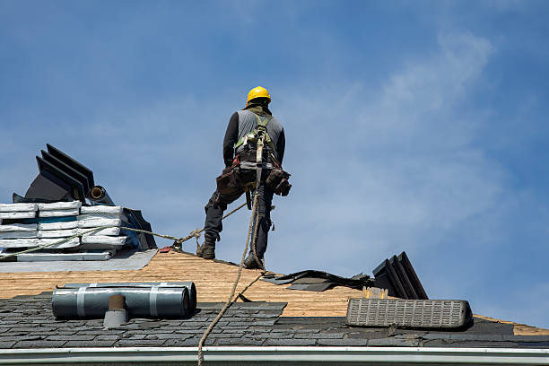 Professional Gutter Installation technician working in Lawrence Township, NJ